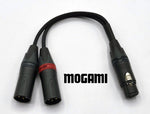 Load image into Gallery viewer, Adaptor Cable - Female 4 Pin XLR to Dual Male 3 Pin XLR - Mogami
