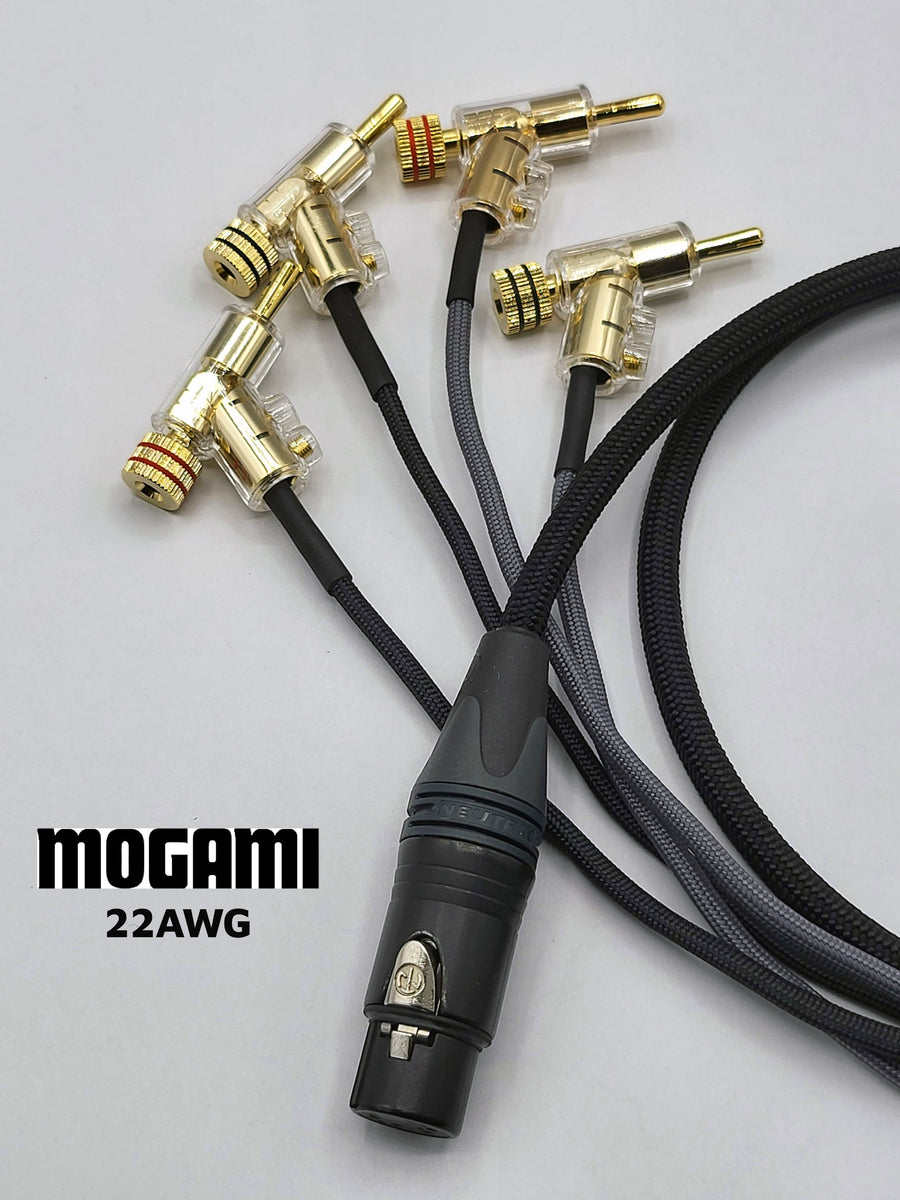 Headphone Adaptor Cable Locking Banana Plugs to Female 4 Pin XLR 2