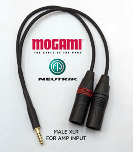 4.4mm to Dual M/F 3 Pin XLR Interconnect - Mogami and Neutrik