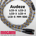 Load image into Gallery viewer, Spiral Twin - Audeze MM &amp; LCD Series w/ Dual 4 Pin Mini XLR Headphone Cable - Mogami 26AWG
