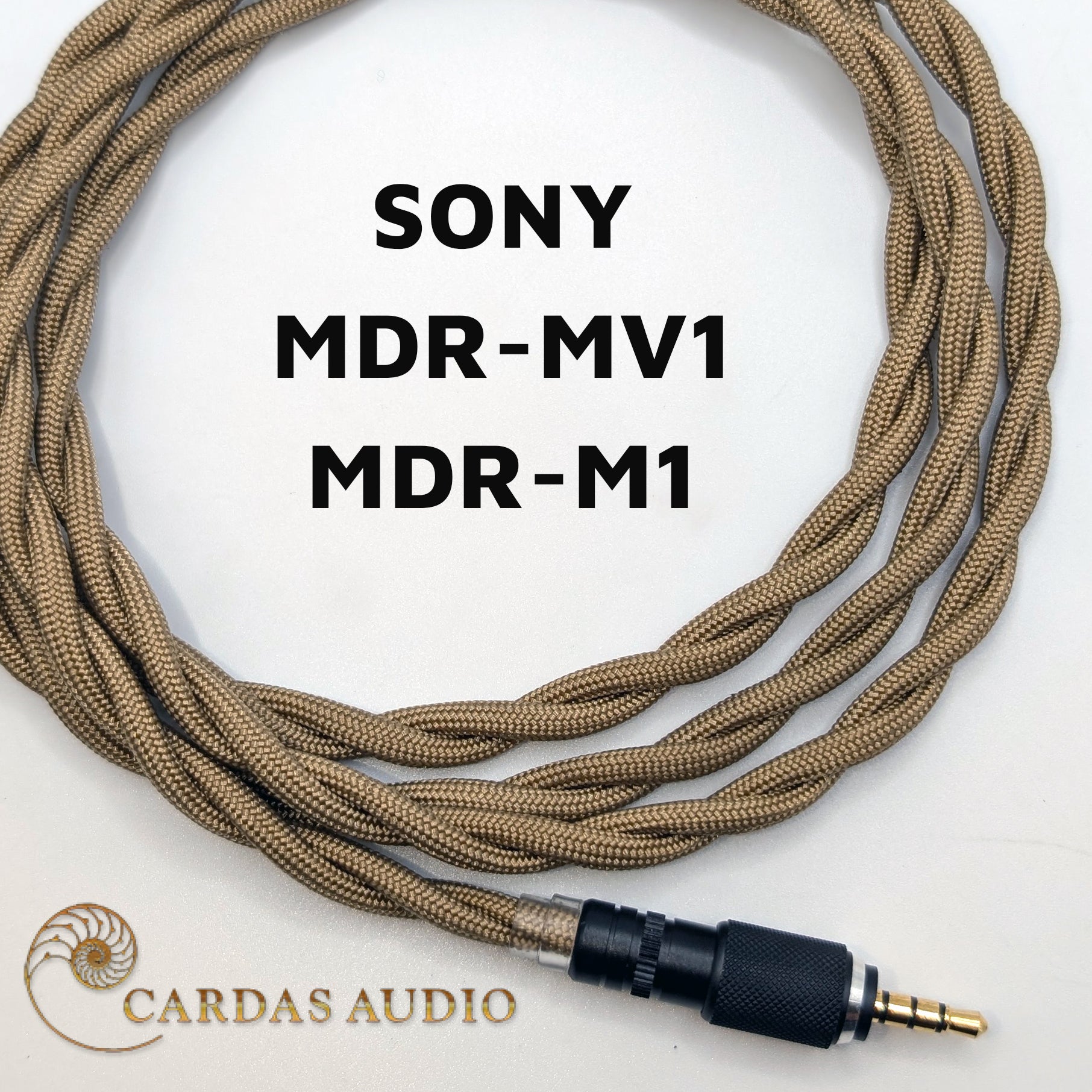 Sony MDR-MV1 / M1 Headphone Cable - Spiral Twin Cardas 24AWG