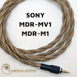 Load image into Gallery viewer, Sony MDR-MV1 / M1 Headphone Cable - Spiral Twin Cardas 24AWG
