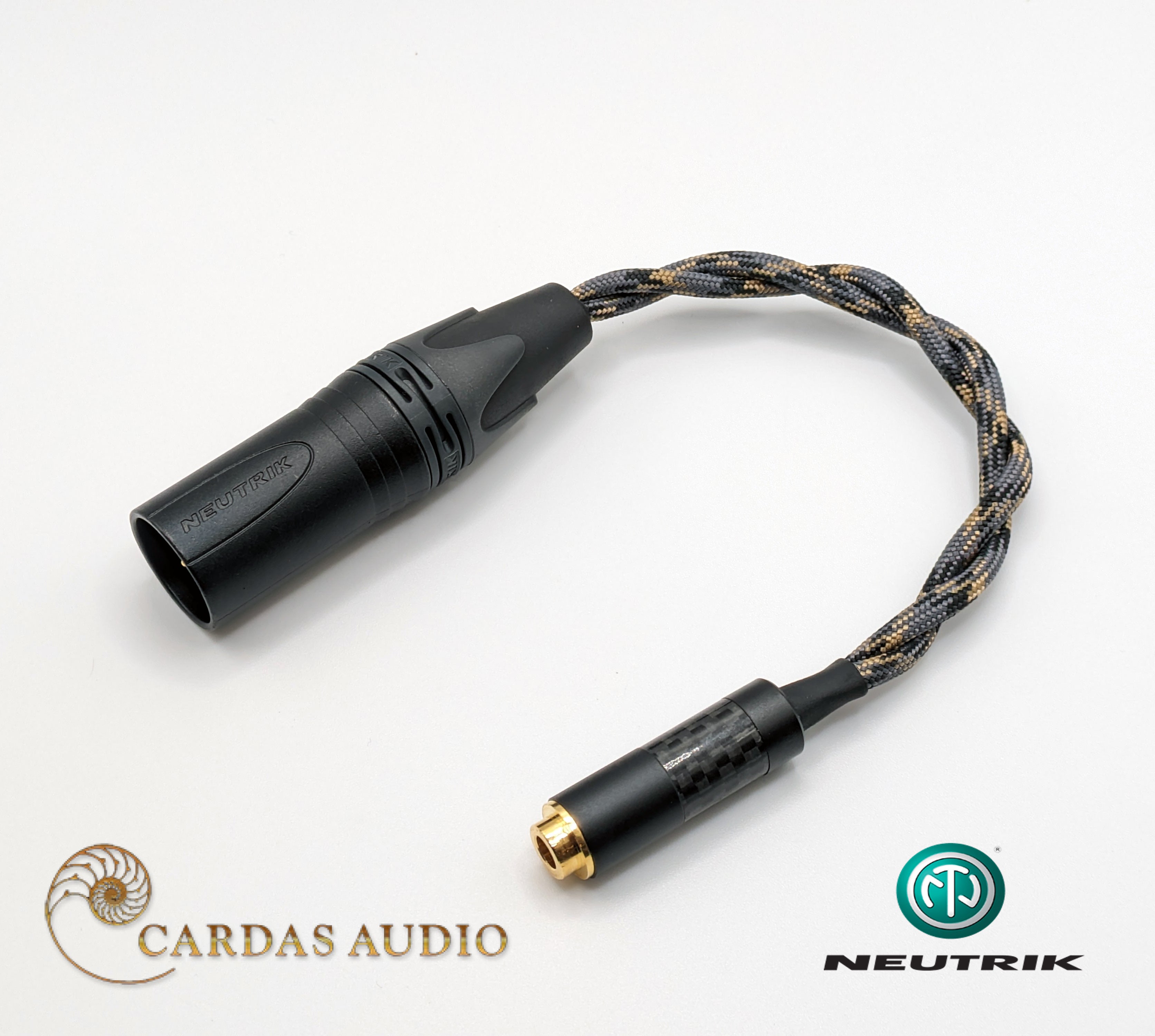 Cardas Audio - Female 4.4mm to Male 4 Pin XLR Adaptor Cable - Neutrik NC4MXX-B - Cardas 24AWG