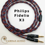 Load image into Gallery viewer, Philips Fidelio X3 Spiral Twin Headphone Cable - Cardas 24AWG
