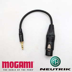 Female 4 Pin XLR to Male 3.5mm (1/8") Adaptor - Mogami