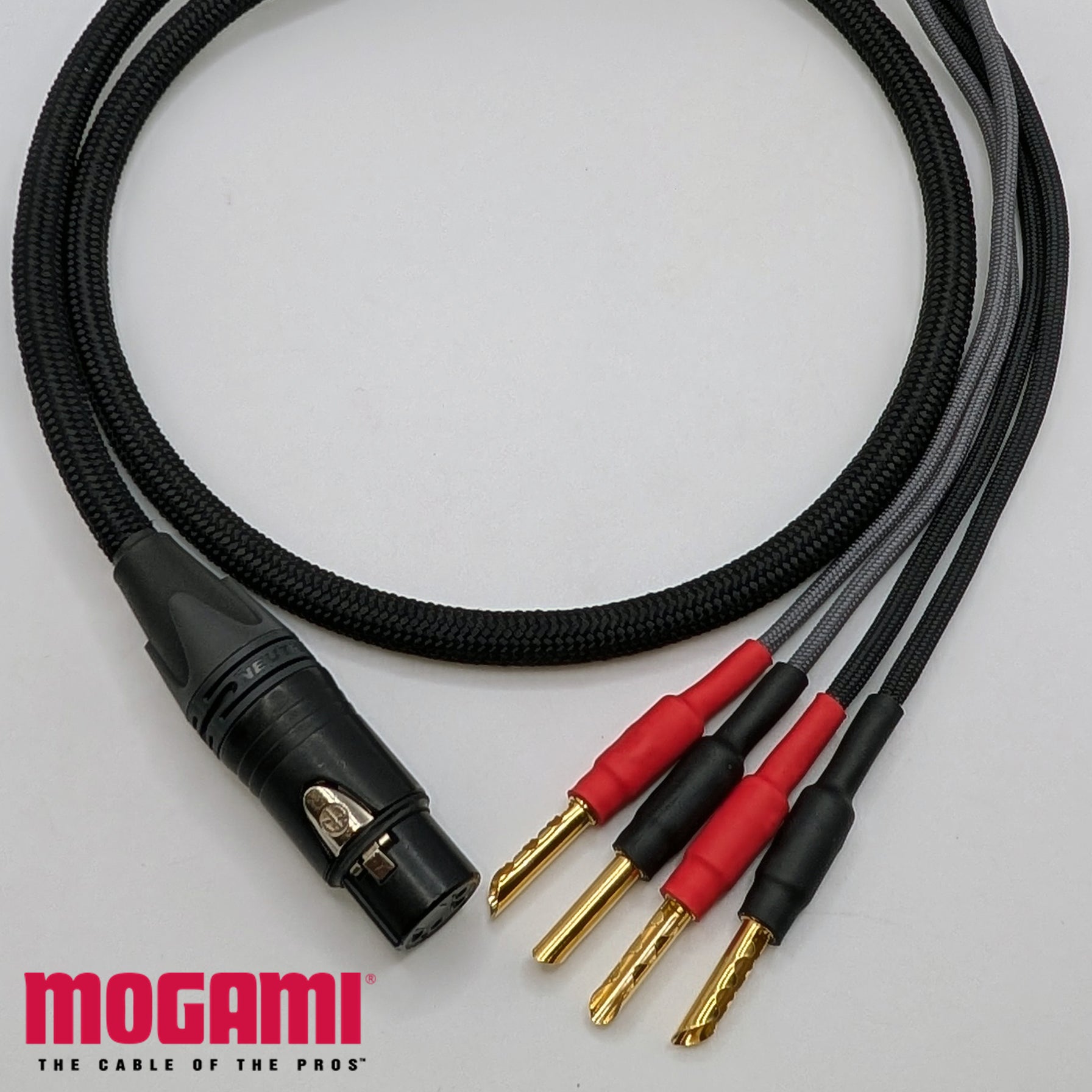 Headphone Adaptor Cable - Speaker Taps Banana Plugs to Female 4 Pin XLR