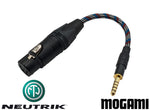Load image into Gallery viewer, Female 4 Pin XLR (Neutrik) to Male 4.4mm Adaptor - Mogami - Made in USA
