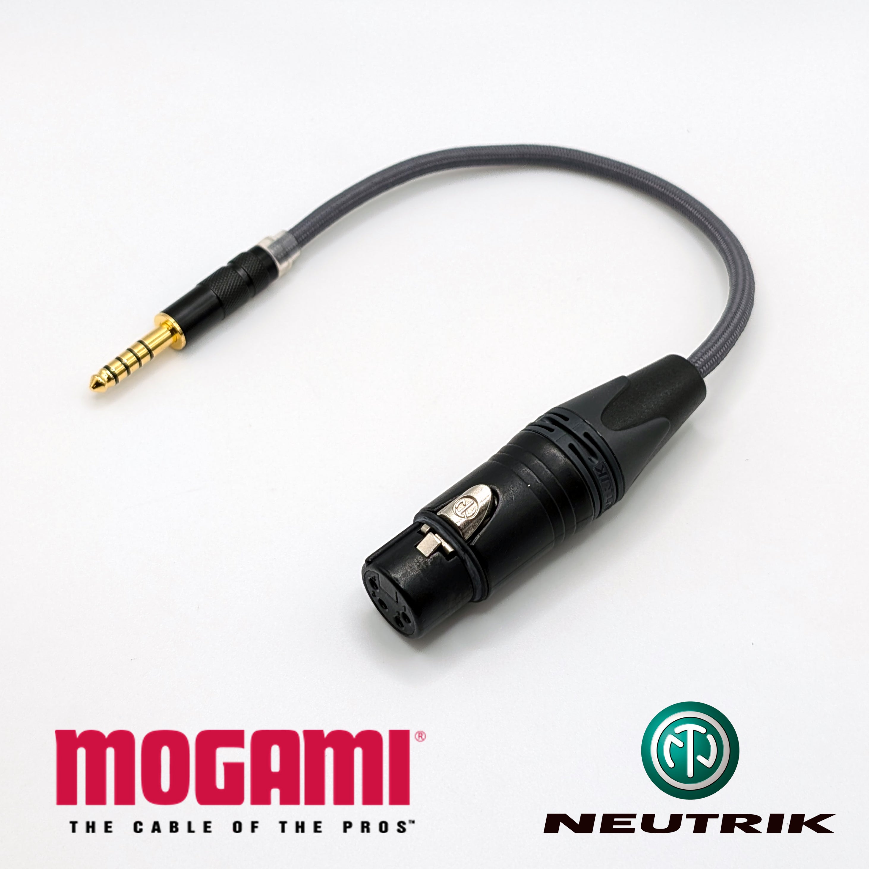 Female 4 Pin XLR (Neutrik) to Male 4.4mm Adaptor - Mogami - Made in USA