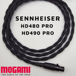 Load image into Gallery viewer, Sennheiser HD480 Pro / HD490 Pro Spiral Twin Headphone Cable - Mogami 26AWG
