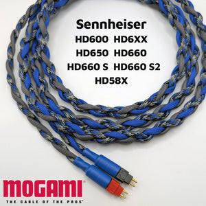 6FT Braided Cable for Sennheiser HD600 Series - 4.4mm - Mogami 26AWG