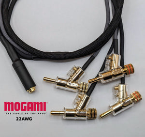 Headphone Adaptor Cable - Locking Banana Plugs to Female 4.4mm - 22AWG Mogami