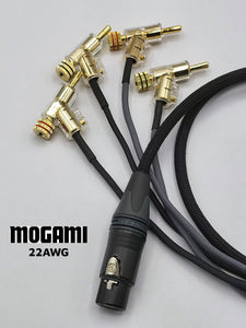 Headphone Adaptor Cable - Locking Banana Plugs to Female 4 Pin XLR - 22AWG Mogami