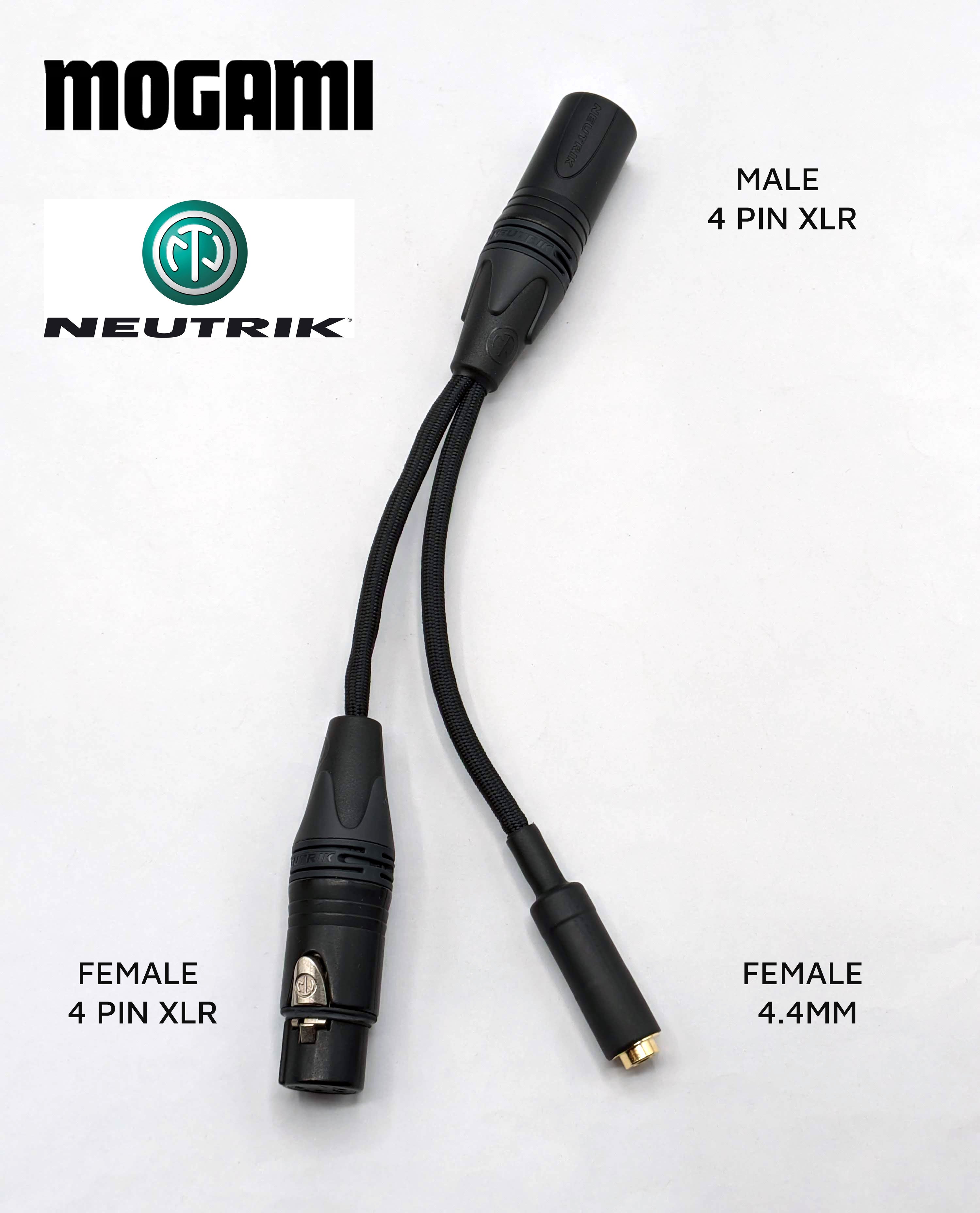 Pin Xl Adaptor Cable - Male 4 Pin XLR to Female 4 Pin XLR and Female 4.4mm ...