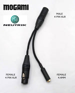 Load image into Gallery viewer, Adaptor Cable - Male 4 Pin XLR to Female 4 Pin XLR and Female 4.4mm - Mogami
