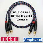 Load image into Gallery viewer, Pair of RCA Patch Cables Male to Male - Mogami Cable / Amphenol Connectors
