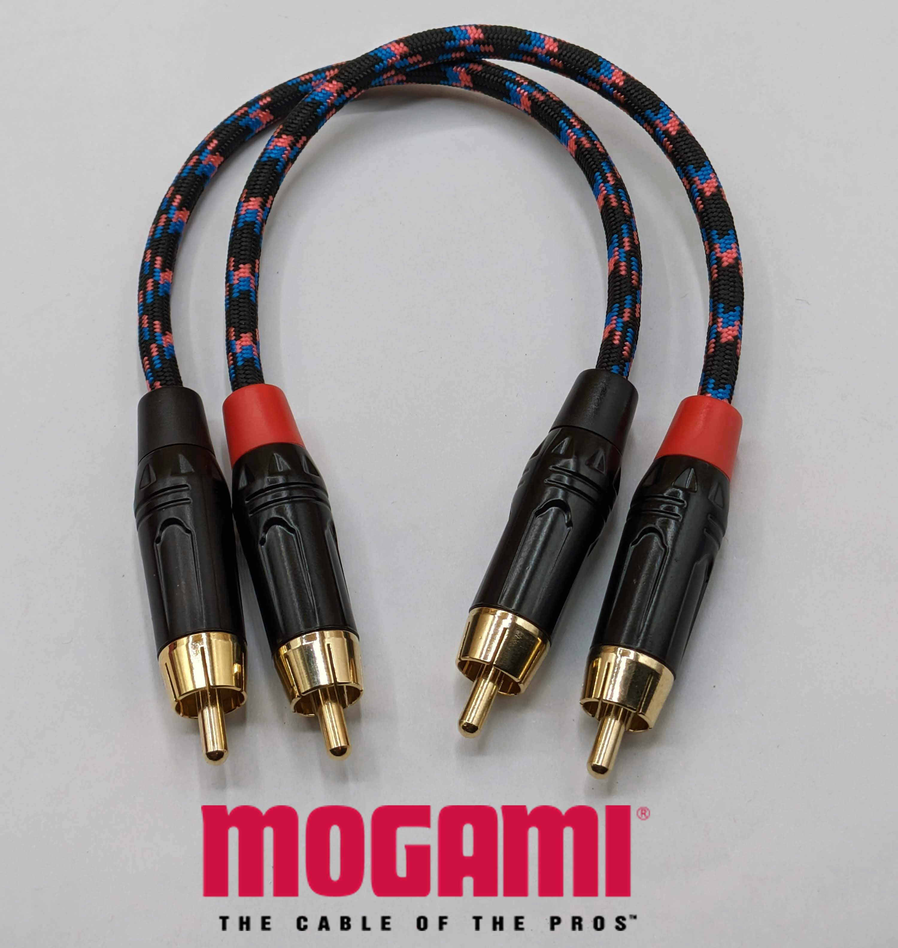 Pair of RCA Patch Cables - Mogami Cable - Built in USA