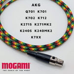 Load image into Gallery viewer, AKG K7XX Q701 Headphone Cable - 3 Pin Mini XLR - Mogami 26AWG
