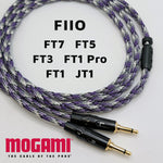 Load image into Gallery viewer, Spiral Twin - FIIO FT7 FT5 FT3 FT1 Pro FT1 JT1 Headphone Cable - Mogami 26AWG
