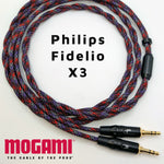 Load image into Gallery viewer, Philips Fidelio X3 Spiral Twin Headphone Cable - Mogami 26AWG
