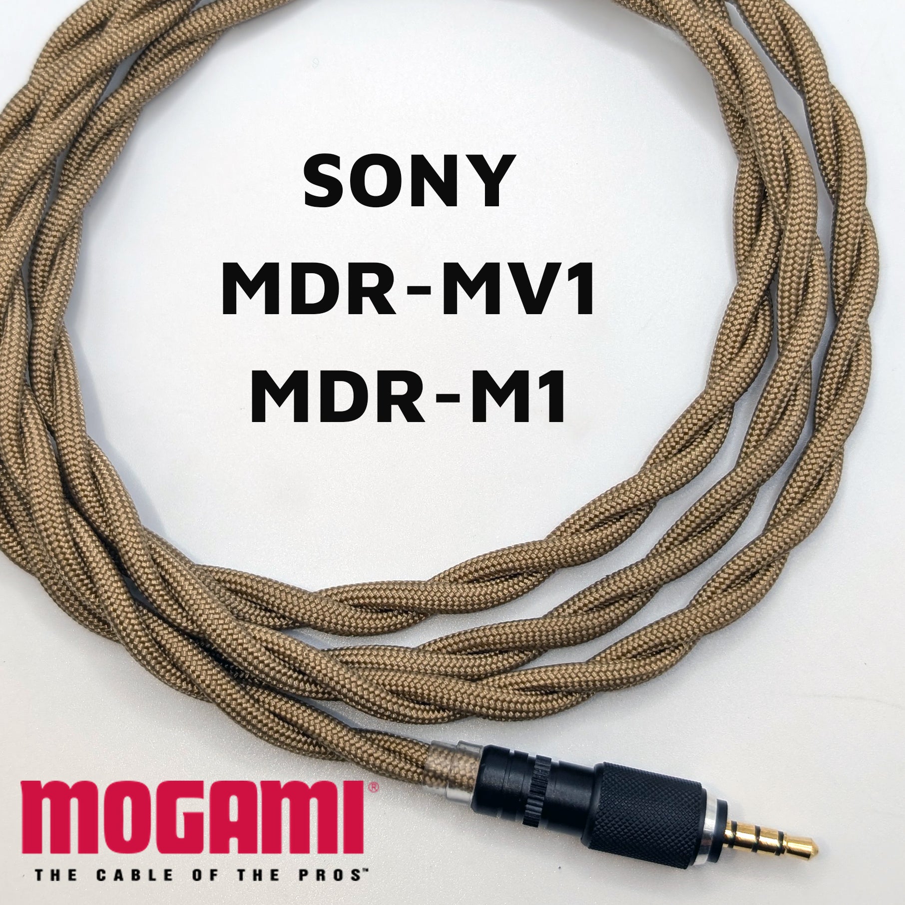 Sony MDR-MV1 / M1 Headphone Cable - Spiral Twin Mogami 26AWG