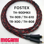 Load image into Gallery viewer, Fostex TH900 MK2 / TH-909 / TH-610 / DROP TR-X00 / TH-808 Spiral Twin Headphone Cable - Mogami 26AWG
