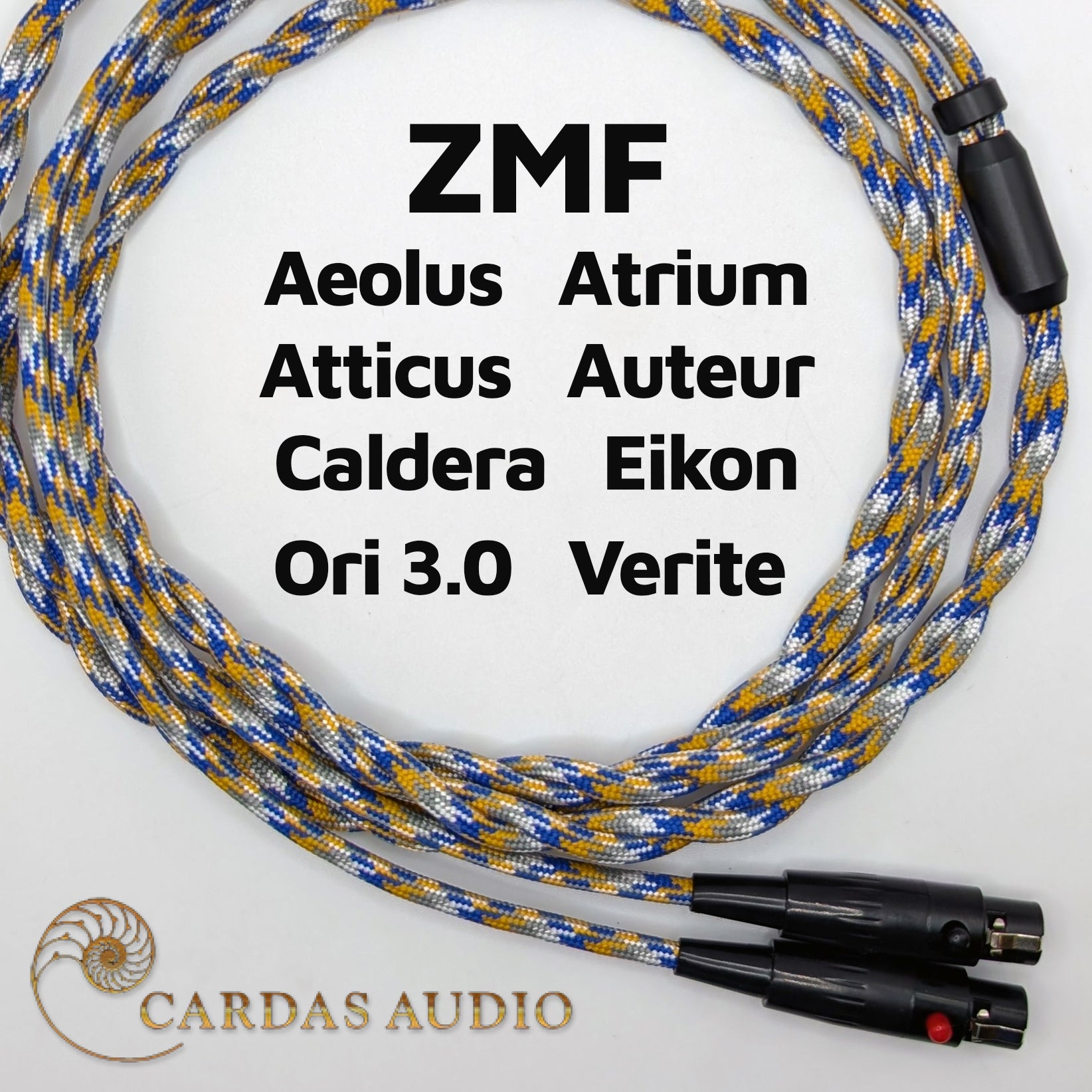 Cardas Audio - ZMF Headphone Cable - Aeolus Atrium Atticus Auteur Caldera Eikon Ori 3.0 Verite - Cardas 24AWG
