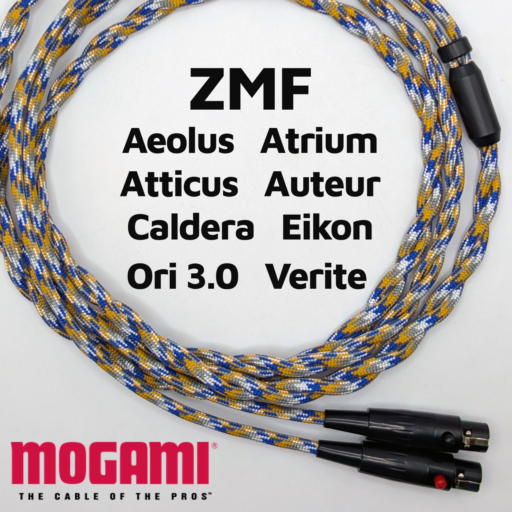 "Spiral Twin" ZMF Headphone Cable - Aeolus Atrium Atticus Auteur Caldera Eikon Ori 3.0 Verite - Mogami 26AWG