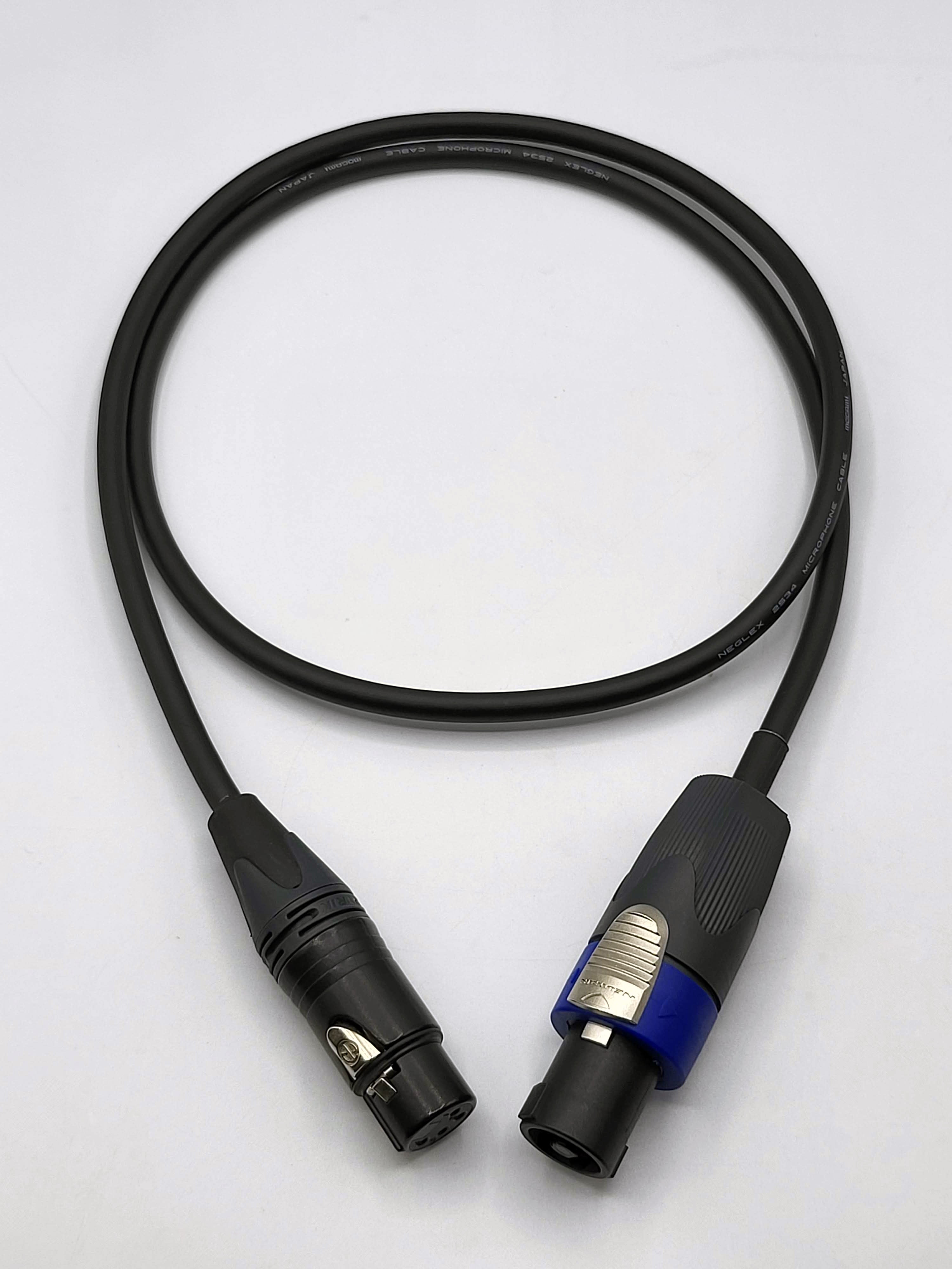 Headphone Adaptor Cable - Benchmark AHB2 -  NL4 to Female 4 Pin XLR - Mogami Cable