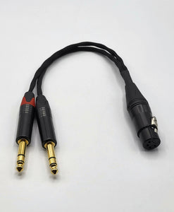 Adaptor Cable - Dual 6.35mm (1/4") Male to Female 4 Pin XLR - RME / TEAC / Mytek